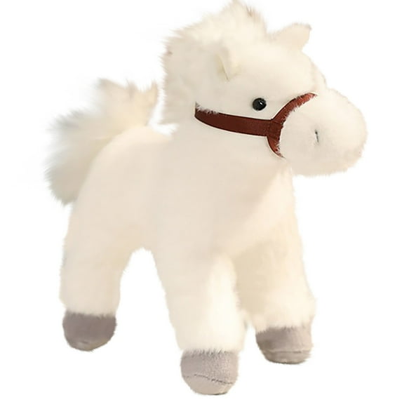 Stuffed Horse Toy, Ongmies Realistic Horse Plush Toy with Galloping Legs & Brushable Fur, Detailed Collectible Figure, Christmas Decorations Indoor