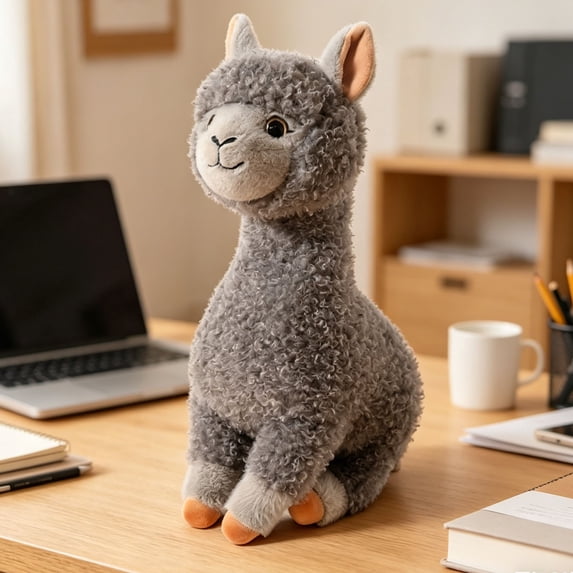 Stuffed Llama Plush Toy Soft Cuddle Animal Doll For Kids Birthday Gift 12 Inch