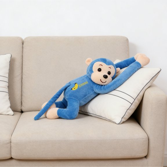 Stuffed Monkey Plush | Monkey Stuffed Animal Blue Stuffed Animal Stuffed Animal Monkey Curtain Tie Back Window Decoration For Bedroom Living Room Single Pack