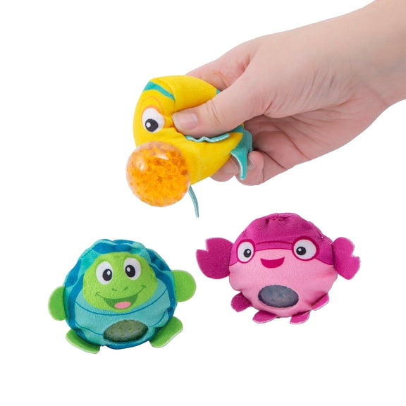 Stuffed Ocean Animal Gel Bead Squeeze Toys - 12 Pieces