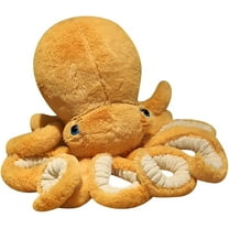 Stuffed Octopus Plush Toy Octopus Plush Doll Cute Big Eyes Octopus Stuffed Animals Soft Stuffed Marine Animals Plush Pillow for Kids Gift Small11.8inch (Yellow)