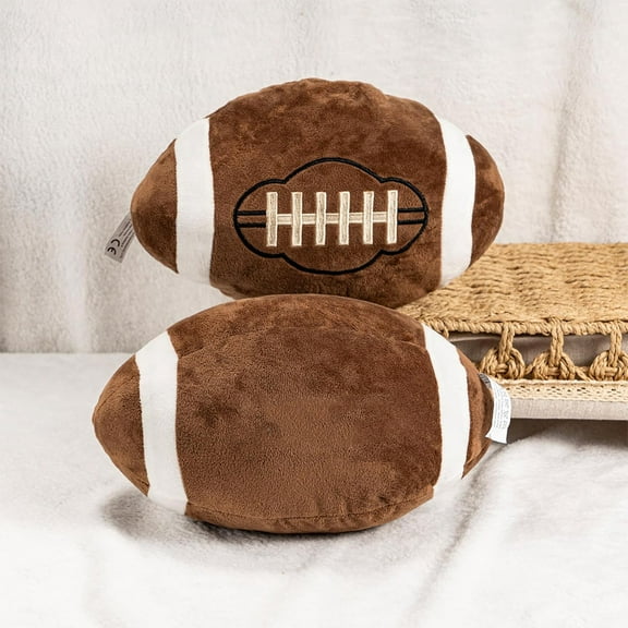 Stuffed Plush Rugby, Fluffy Cute 3D Stuffed Ball Indoor Outdoor Plushies Bolster, Games Sports Toy Gifts for Boys and Girls