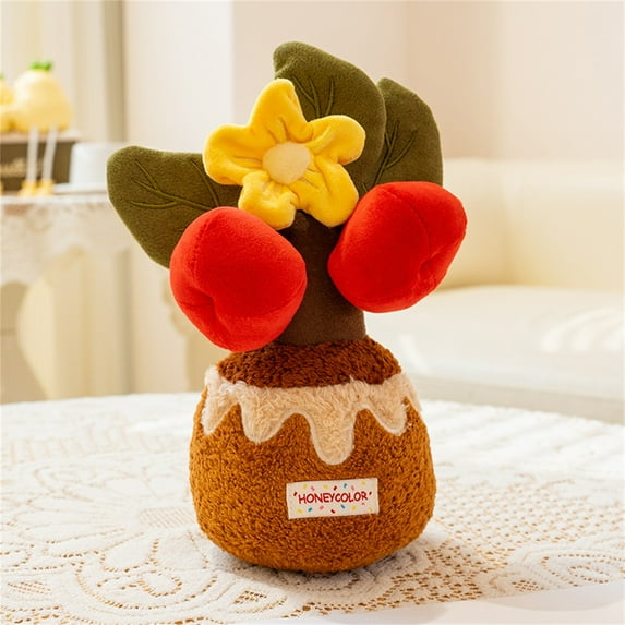 Stuffed Potted Plants Plush Doll, Persimmon Tree Plush Toy, Huggable Plants Plush Toy, Adorable Stuffed Potted Plants, Perfect for Party Decor, Birthday Gifts and Christmas Gifts for Family and Kids