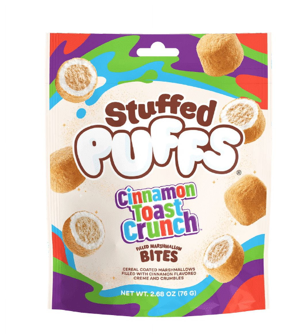 Stuffed Puffs Filled Marshmallow Bites, Cinnamon Toast Crunch, 2.68 oz Bag (Pack of 2)