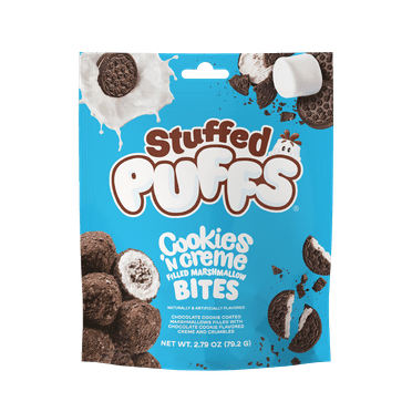 Stuffed Puffs Filled Marshmallow Bites, Cookies n Creme, 2.79 oz Bag