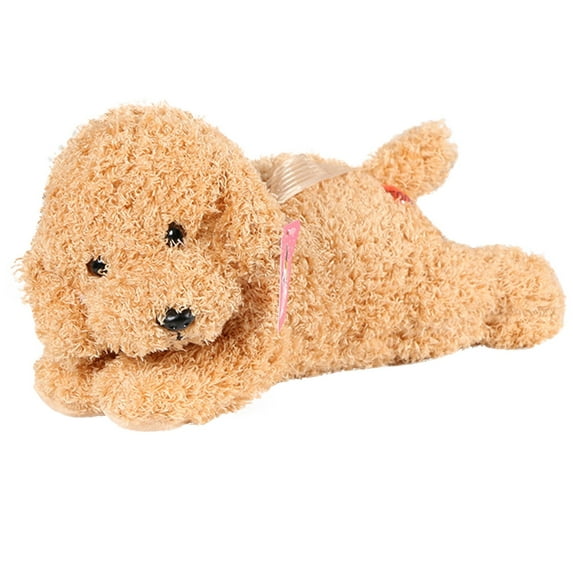 Stuffed Puppy Dog Toy, Cute Teddy Dog Doll, Soft Simulation Plush Animal Toy for Kids Gift, PP Filled, Super Elastic, Delicate Feel, Bedroom Decoration, Home Office Car Use, 28cm Height