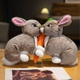 thumbnail image 1 of MORESEC Home Stuffed Rabbit Plush Doll 7.9 Inch Soft Wistiti Fabric Easter Bunny Toy for Kids Cuddly Companion Birthday Gift Brown, 1 of 6
