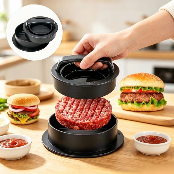 Stuffed Slider Hamburger Maker Press, Space Saving Kitchen Tool Simple to Clean for BBQ Picnic Home Parties