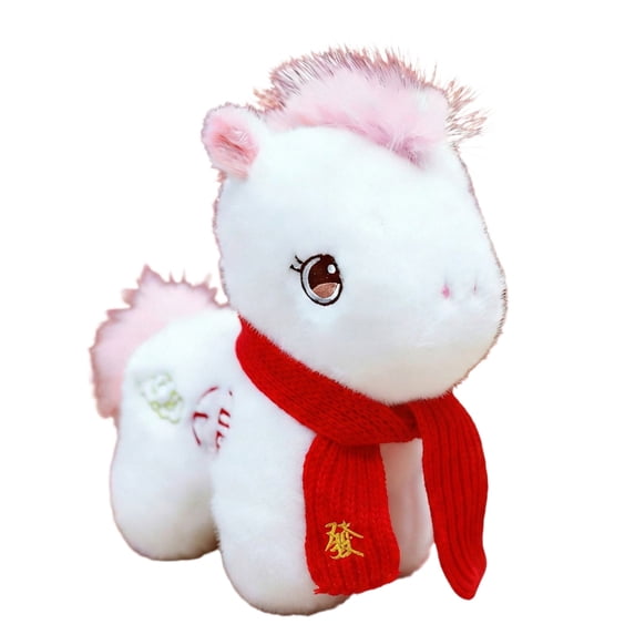 Stuffed animals Plush Toys for Kids Soft Cute Lamb Plushie with Red Scarf Comfort Toy for Children Birthday Gift or Holiday Present White and Pink Color 3-8 Years Old B