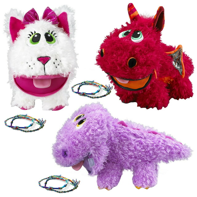 Stuffies (3 Pack) Baby Stuffed Animals Plush Toys Cat Dragon and Dinosaur