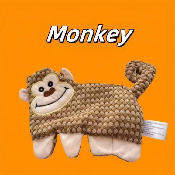 No Stuffing Dog Chew Toys, Tough Interactive Squeaker Toy for Dogs and Cats | Pineapple Fleece Exterior with Loud Squeaker, Durable Plush Dental Chewing Toy for Training and Play