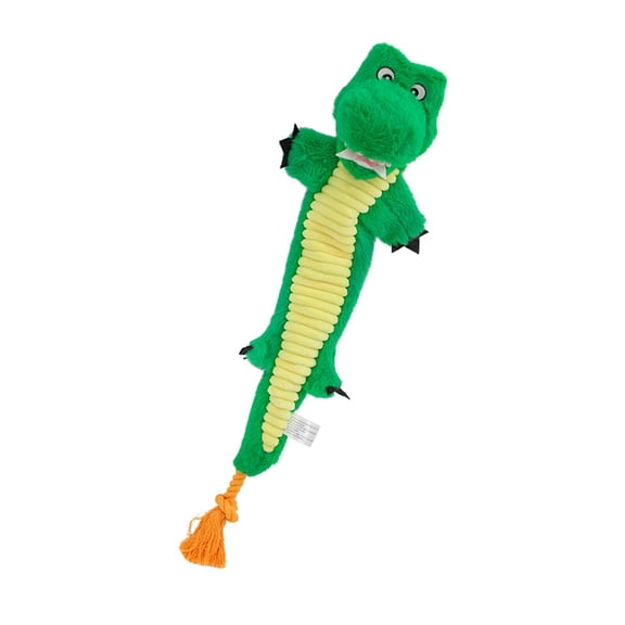 Stuffless Puppy Training Toy Squeaky Snake Designs Soft Rope Plush Chew Interactive Pull Toy For Mental