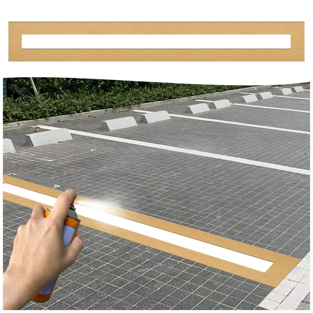 Stuffygreenus 4 x 84 Inch Reusable Parking Lot Line Stencil Foldable