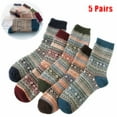 Stuffygreenus 5 Pairs Mens Winter Wool Socks Thick Heavy Thermal Socks