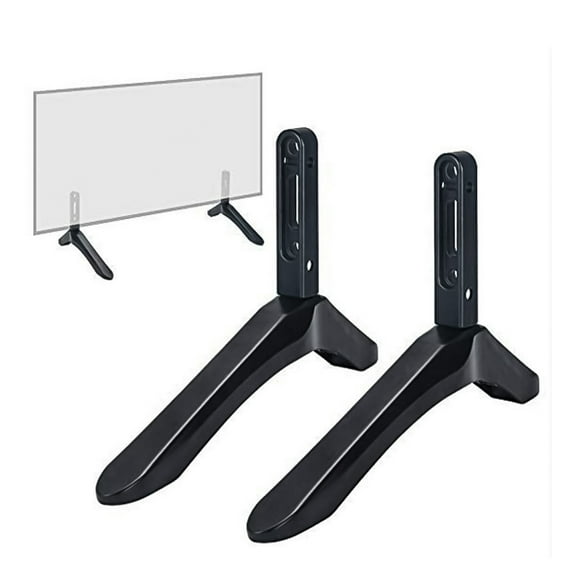 Stuffygreenus TV Stand for 32"-65" TVs, Black, Fits 20-55mm Hole Spacing