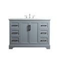 Stufurhome Ariane 48 Inches Slate Gray Single Vanity Cabinet Single ...