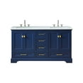 thumbnail image 1 of Stufurhome Brittany Dark Blue 60 inch Double Sink Bathroom Vanity, 1 of 12