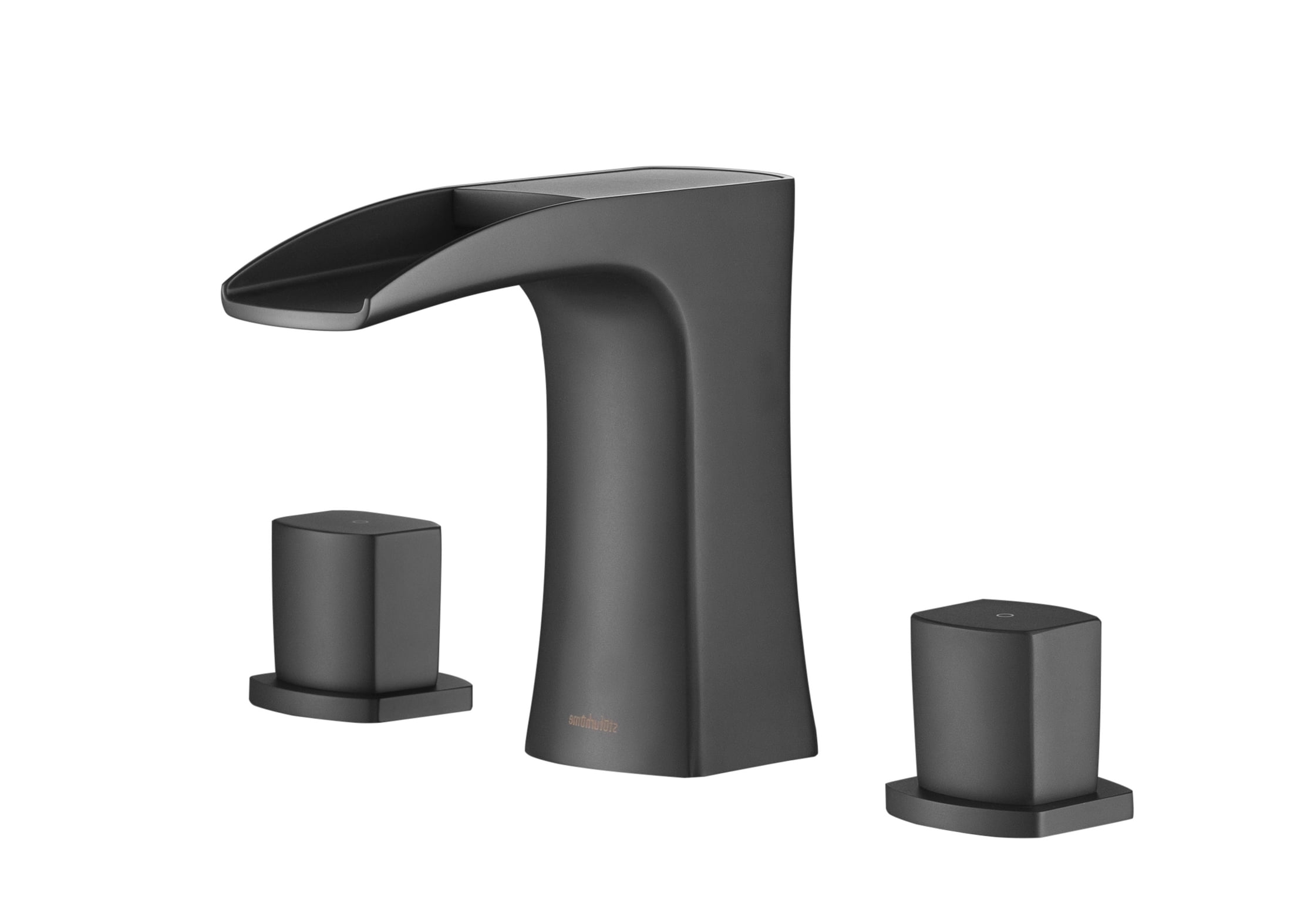 Stufurhome Cascade Bathroom Sink Faucet Set in Matte Black