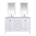 thumbnail image 1 of Stufurhome GM-6412-60PW-CR-M24 60-Inch Malibu Pure White Double Sink Bathroom Vanity with 24-Inch Mirrors, 1 of 5