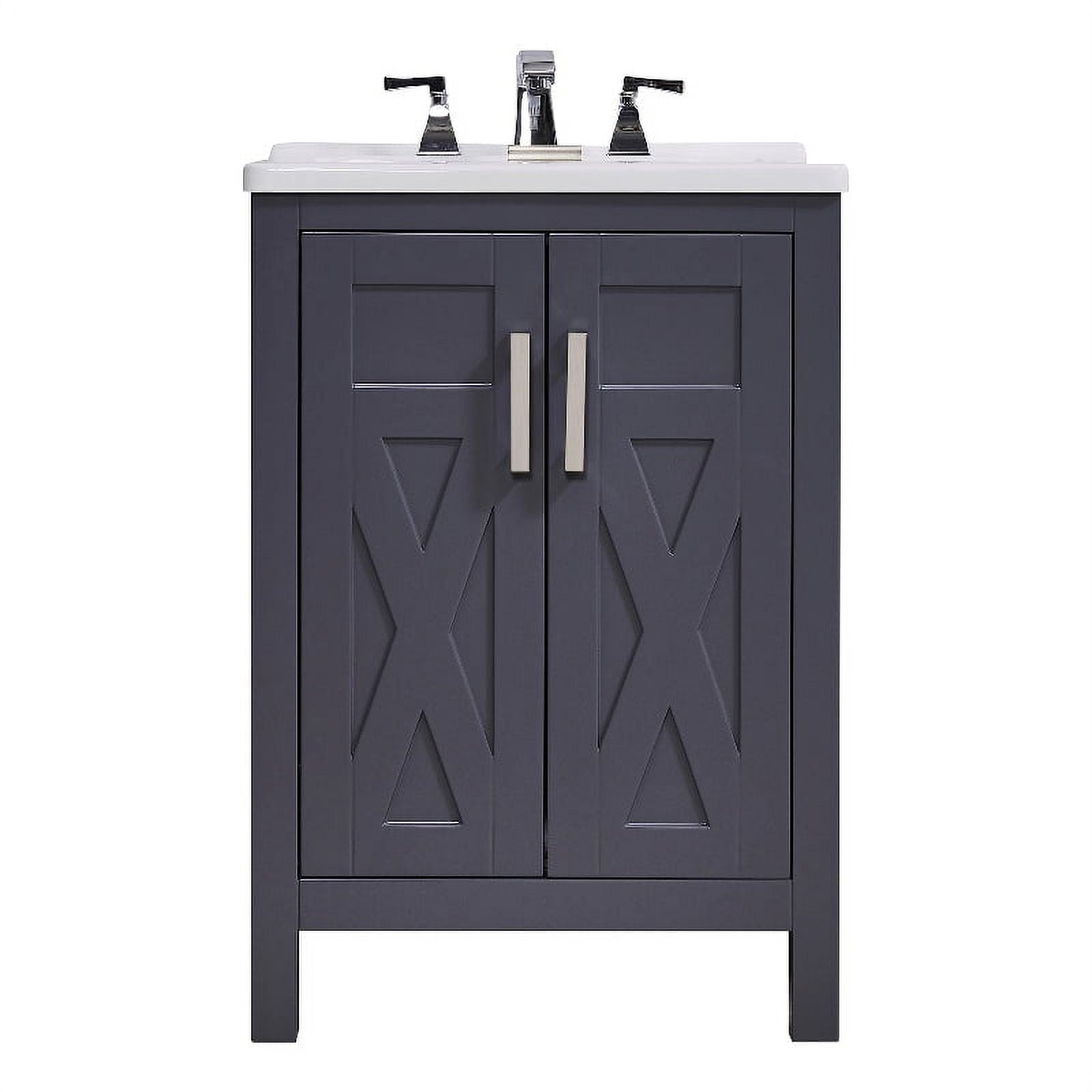 Stufurhome Hathaway 24 in. x 34 in. Dark Blue Engineered Wood