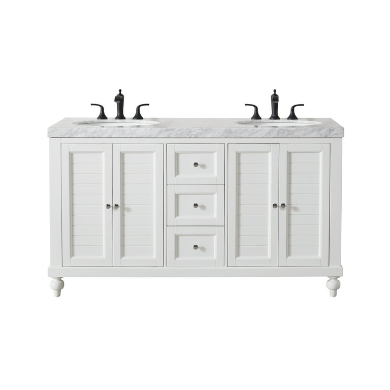 Kent 60 in. White Double Vanity Base Kent 60 in. White Double Vanity Base