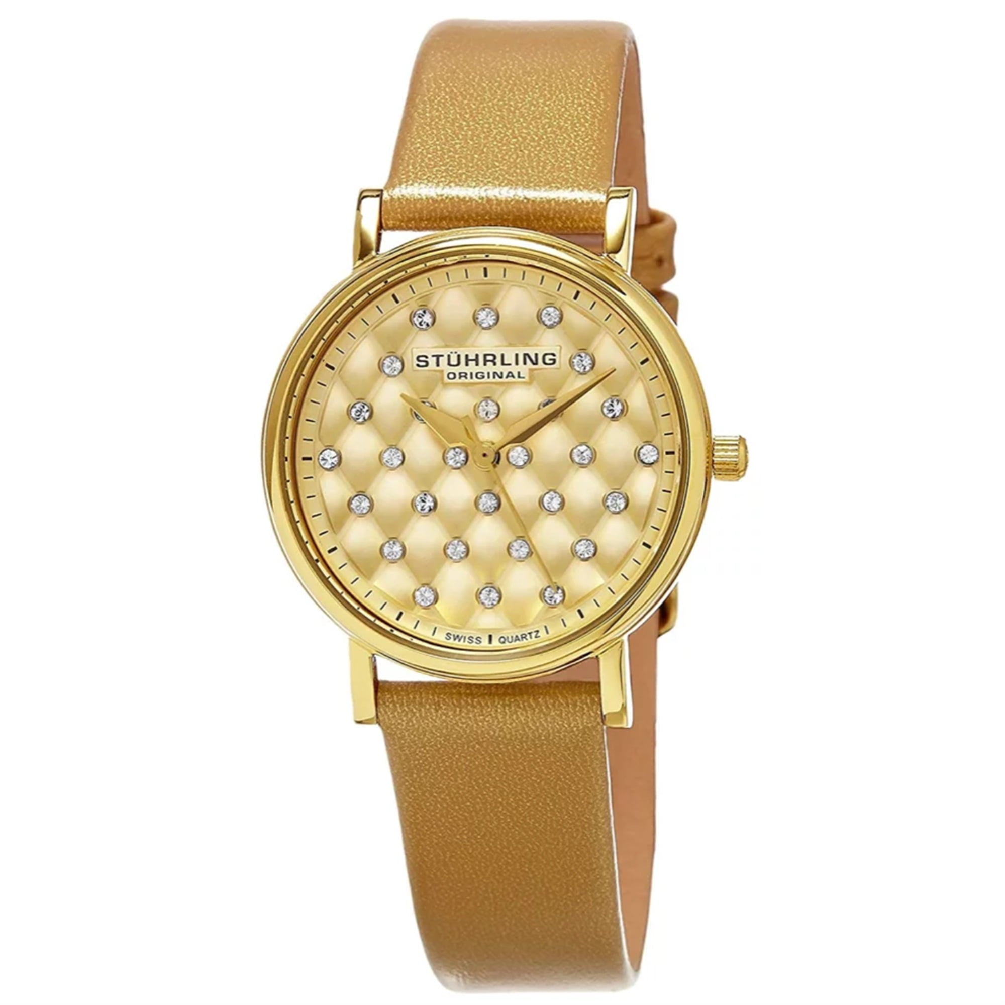 Stuhrling Women s 799 03 Symphony Analog Display Swiss Quartz Beige Watch