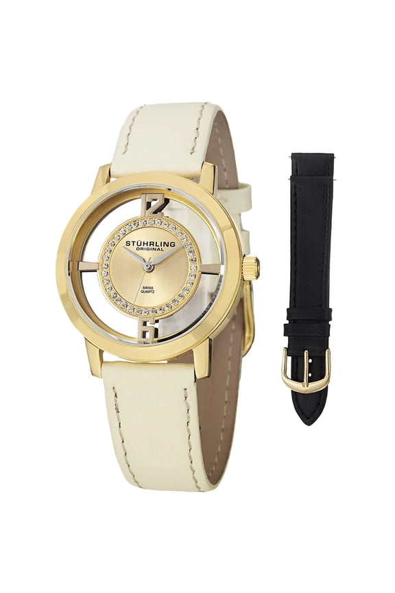 Stuhrling Women's Winchester Gold Dial Watch - 388L2.SET.02