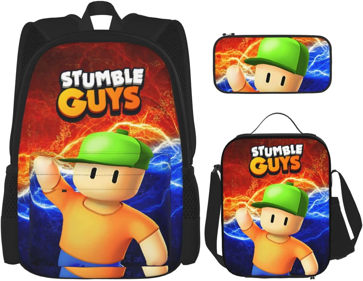 Stumble Guys Backpack Gaming Backpack Set for Boys Girls, Laptop ...