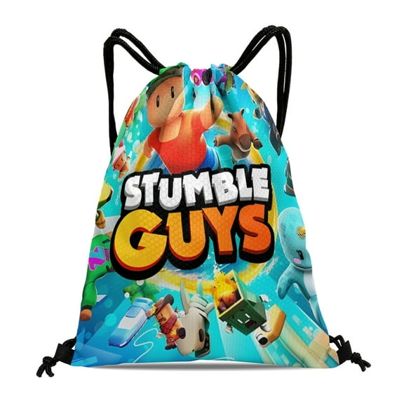 Stumble Guys Aqua-Dry Drawstring Bag:Suitable for fitness, hiking, yoga, swimming, travel, beach, and shopping, sized at 15.7*17.7 inches (40cm45cm.