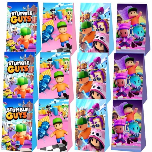 Stumble Guys Goodie Bags Party Favor Candy Decorations Treat Supplies Birthday