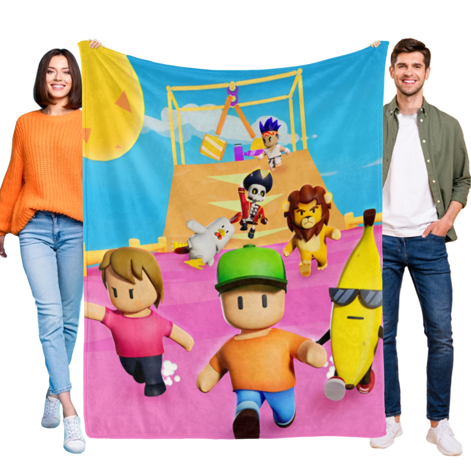 Stumble Guys Throw Blanket Gifts for Fans Girls And Boys And Children Hoodie Him Bed Hug/Healing Blanket for Women And Children 40"x60"
