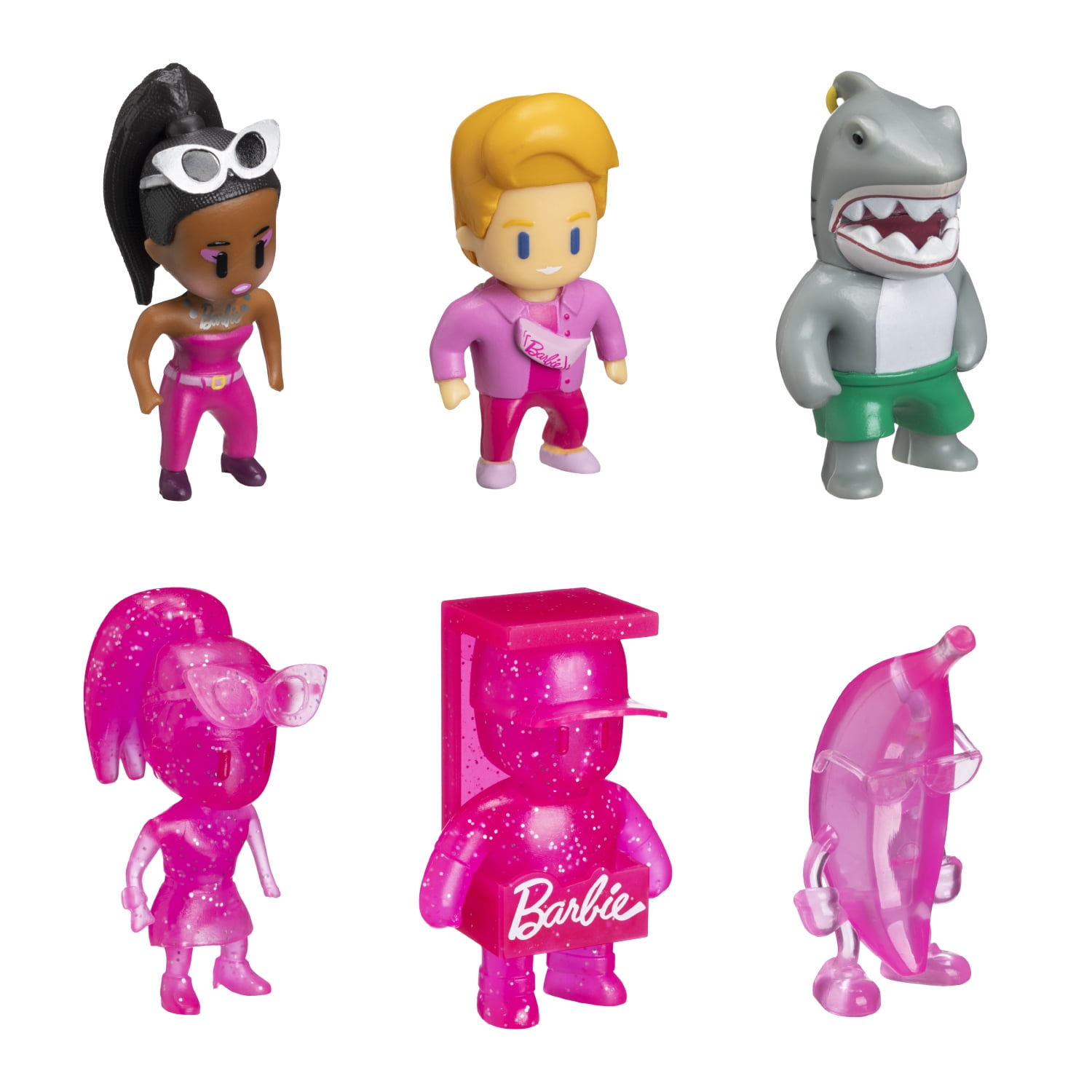 Stumble Guys X Barbie Figures - 6 Pack Deluxe Box A, 12 Styles to Collect, Limited Edition