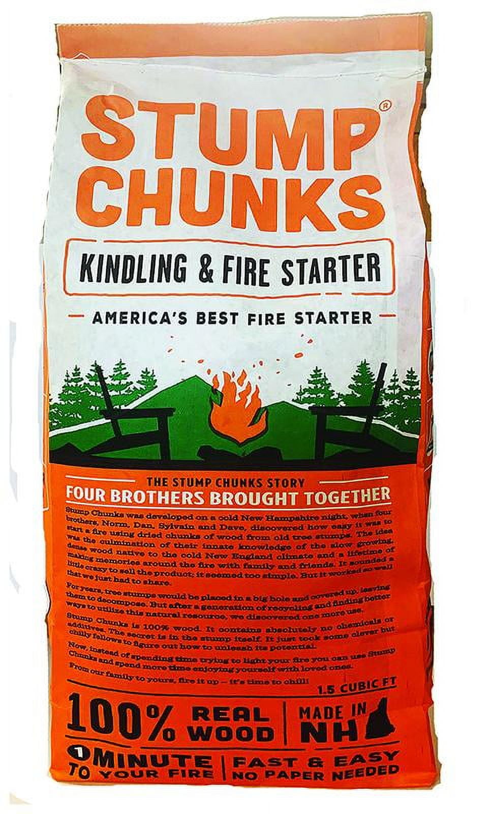 Stump Chunks Stump Chunks LLC SC15 1.5 Cubic Ft Kindling Fire Starter - Walmart.com