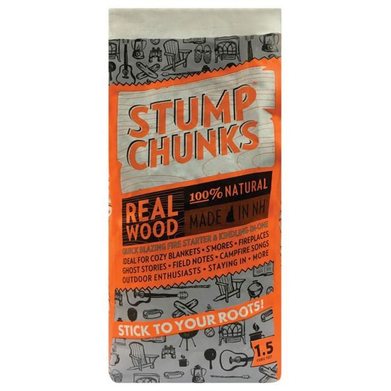 Stump Chunks Stump Chunks SC15 1.5 Cu. ft. 100 Percentage Natural Wood Fire Starters ...