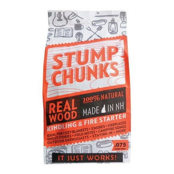 Stump Chunks SC5 0.075 Cu. ft. 100 Percentage Natural Wood Fire Starters bag