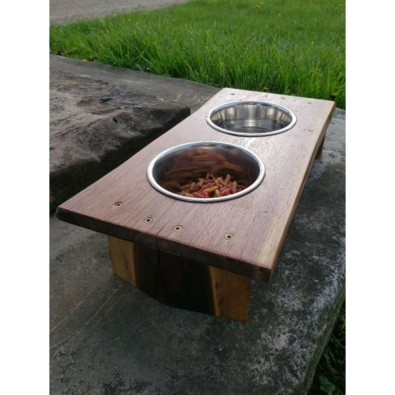 Natural Edge Dog Feeder | Wood | Orvis