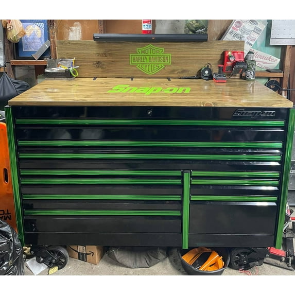 Stumps Custom Wood Maximize Your Storage Space with Our Tool Box Cover Organizer - Keep Your Tools Neatly Organized Length 70-79 Black