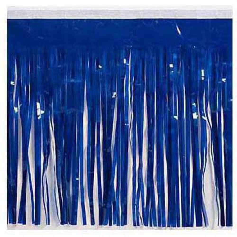 Stumps Vinyl Fringe, 15" x 10', Dark Blue Blue Party Streamers
