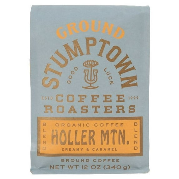 Stumptown Coffee Organic Holler Mountain Premium Dark Roast Ground Coffee, Arabica, 12 oz