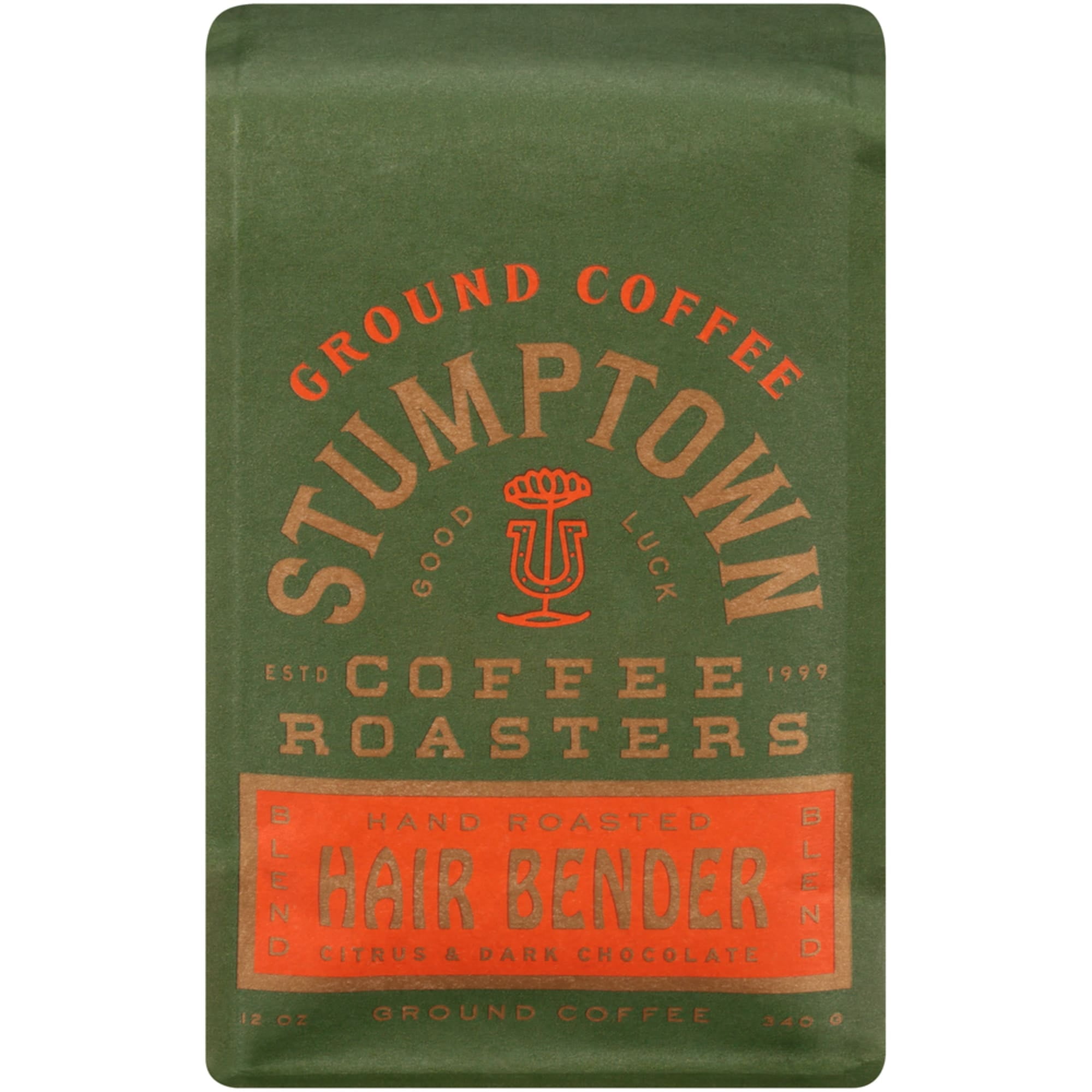Stumptown Coffee Roasters Hair Bender Ground Coffee, 12 oz Bag, Flavor Notes Of Citrus &amp; Dark Chocolate