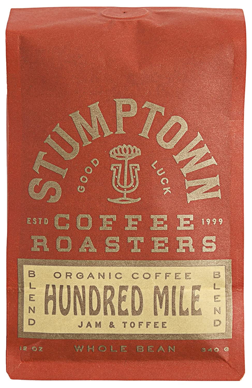 Stumptown Coffee Roasters, Medium Roast Organic Whole Bean Coffee - Hundred Mile 12 Ounce Bag with Flavor Notes of Jam and Toffee