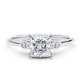 thumbnail image 1 of Stunning 1.5 Ct Moissanite Princess Cut Solitaire Ring in Silver for women, 1 of 2