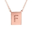 thumbnail image 1 of Stunning 14K Rose Gold Plated Sterling Silver Initial F Necklace, 1 of 1