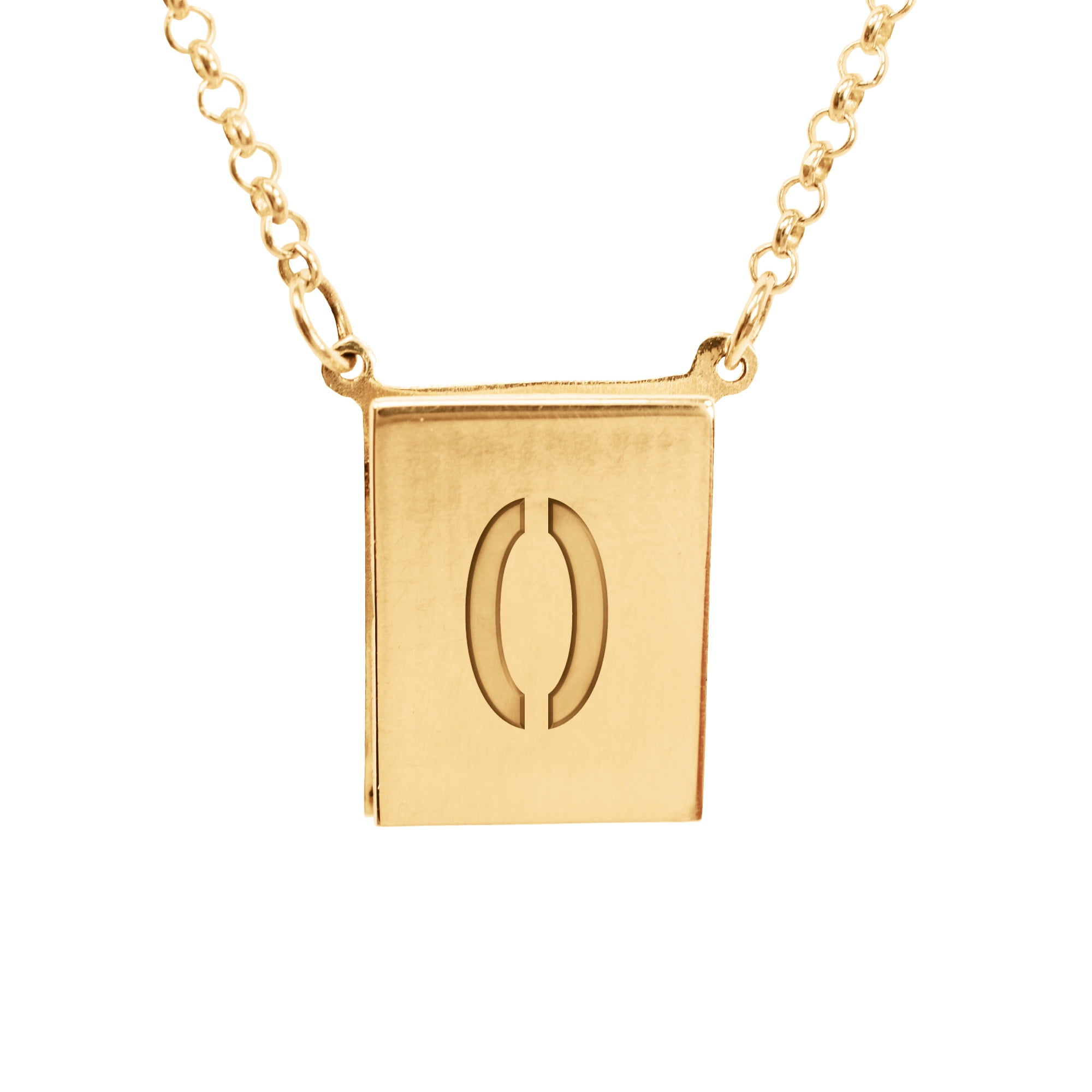 Stunning 14K Yellow Gold Plated Sterling Silver Initial O