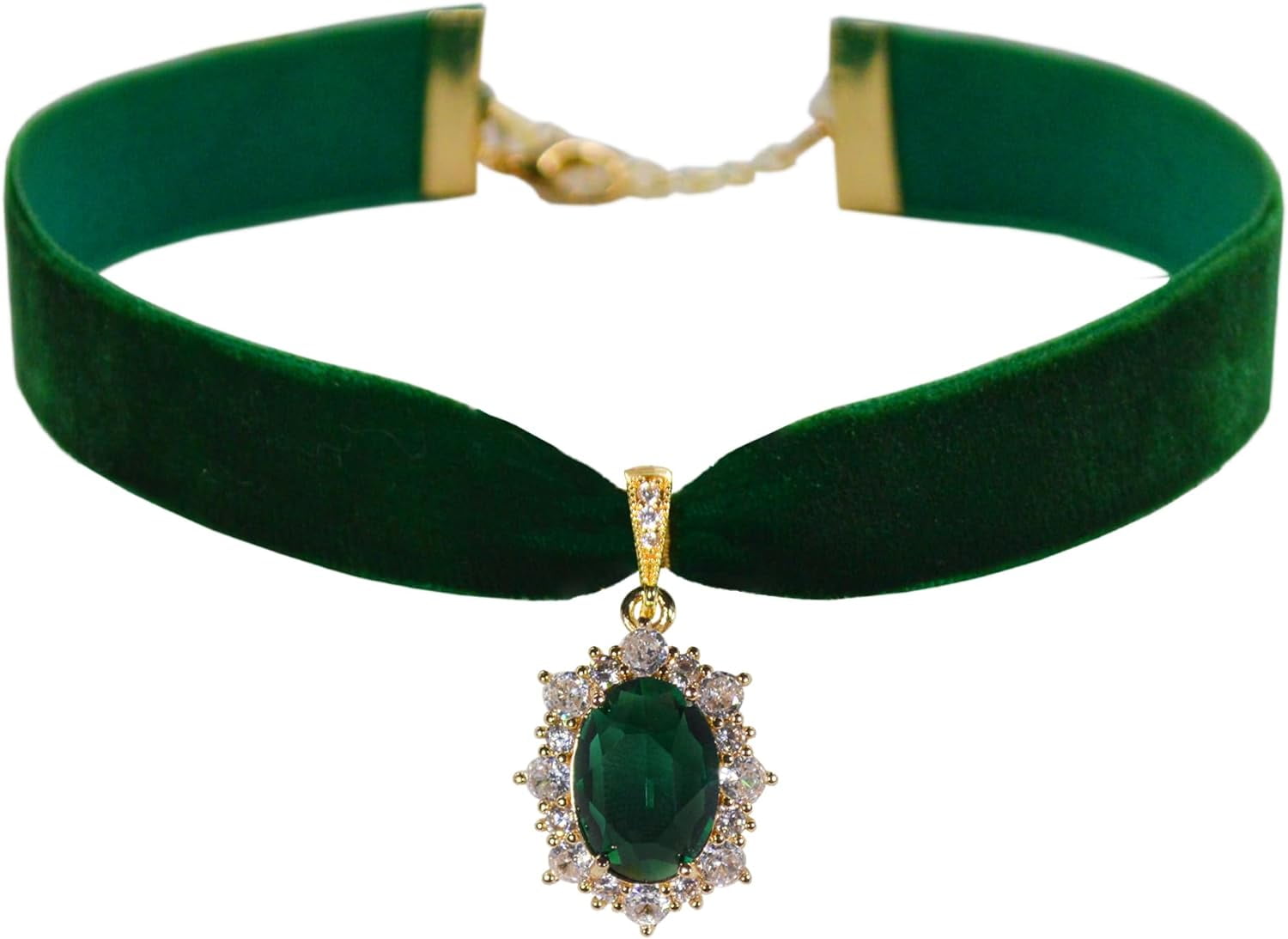 Green velvet choker discount