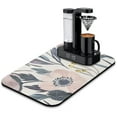 thumbnail image 1 of Stunning 19.5x12in Coffee Drying Mat - Floral Kitchen Counter Accessory & Splash Guard, Ideal for Coffee Makers and Espresso Machines, Coffee Mat Perfect Dining Room Decor Enhancer, 1 of 7