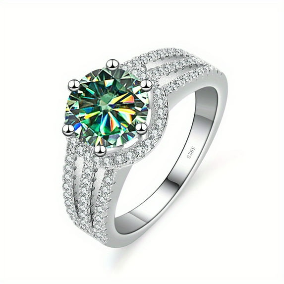 Stunning 2ct Moissanite Ring for Women - 925 Sterling Silver - Perfect for Engagements, Weddings, and Special Occasions
