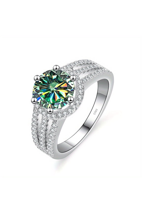 Stunning 2ct Moissanite Ring for Women - 925 Sterling Silver - Perfect for Engagements, Weddings, and Special Occasions