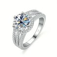 thumbnail image 1 of Stunning 2ct Moissanite Ring for Women - 925 Sterling Silver - Perfect for Engagements, Weddings, and Special Occasions, 1 of 11