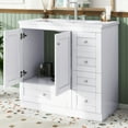 Stunning 36-inch Shaker Style Free-Standing Bathroom Vanity Cabinet ...